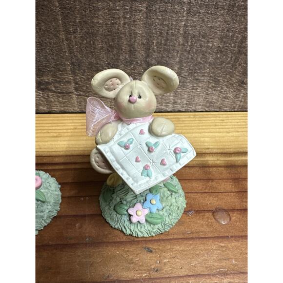 Set Of 2 Bunnies On Springs 4” Tall - Picture 3 of 7